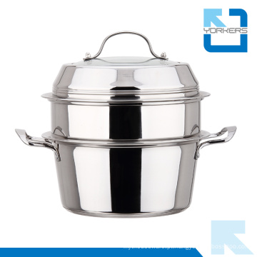 Multi-Purpose camadas duplas Pot Steamer aço inoxidável